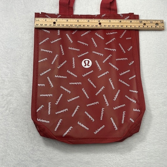 FREE GIFT W/Purchase🎁 NEW Lululemon Red Write Out Logo Reusable Shopping Bag - Picture 3 of 3